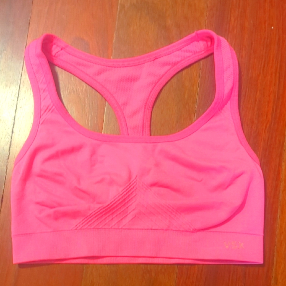 Victoria's Secret VSX Sport Hot Pink Unpadded Racerback Sports Bra